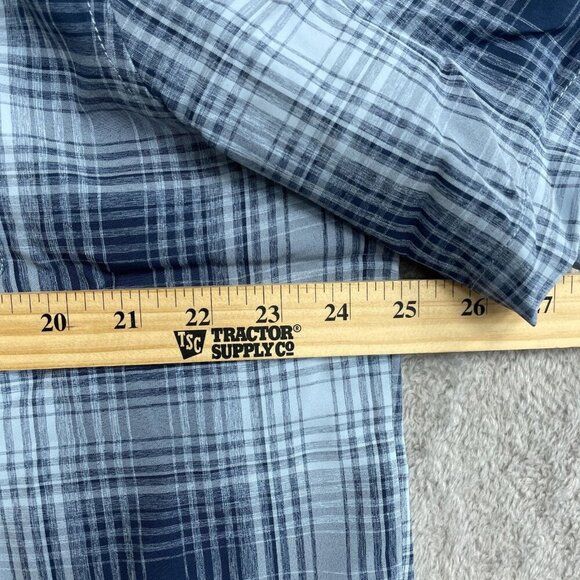 NEW Orvis Men's XL Short Sleeve Tech Shirt Blue Plaid Outdoor UPF 30 - Picture 6 of 11
